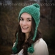 Loom Knit Earflap Split Brim Hat