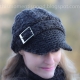 LOOM KNIT NEWSBOY CAP WITH MOCK CABLES LOOM KNIT NEWSBOY CAP WITH MOCK CABLES