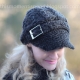 LOOM KNIT NEWSBOY CAP WITH MOCK CABLES LOOM KNIT NEWSBOY CAP WITH MOCK CABLES