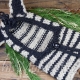 LOOM KNIT ZEBRA HOOD WITH COWL PATTERN