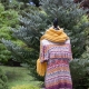 Loom Knit Scarf Pattern, Drop stitch, open weave, ribbed look. Finished scarf ca