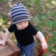 Loom Knit Striped Hat PDF PATTERN. "City Stripes" Hat, Urban hat that can be mad