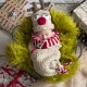 Loom Knit Christmas Cocoon And Reindeer Hat Pattern For Newborn Baby.