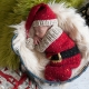 Loom Knit Christmas Cocoon And Santa Hat Pattern For Newborn Baby.