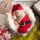 Loom Knit Christmas Cocoon And Santa Hat Pattern For Newborn Baby. Loom Knit Christmas Cocoon And Santa Hat Pattern For Newborn Baby.