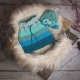 Loom Knit Poncho Hat Set Pattern for Newborn. Baby Cape, Hat With Bow, Ombre Col