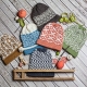 Loom Knit Fair Isle Hat Patterns. 6 PDF Patterns Included.