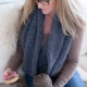 Loom Knit Infinity Cowl PDF PATTERN. Drapey, Unisex, Can Be Worn in Multiple Way