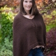 Loom knit poncho/cape pattern by This Moment is Good. The Rebecca Poncho has bea