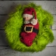 Loom Knit Christmas Cocoon And Santa Hat Pattern For Newborn Baby.