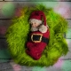 Loom Knit Christmas Cocoon And Santa Hat Pattern For Newborn Baby.