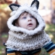 Loom Knit Wolf Hood PDF PATTERN. Oversized and Warm, Quick Project! Digital Down