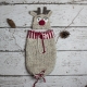 Loom Knit Christmas Cocoon And Reindeer Hat Pattern For Newborn Baby.