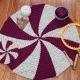 Loom Knit Rug PATTERN. Starlight, Peppermint, Pinwheel Color Design. 3 sizes, La