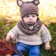 Loom Knit Mouse Hat And Cowl Set PDF PATTERN. Sized For Baby to Adult.