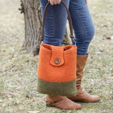 LOOM KNIT HANDBAG PATTERNS LOOM KNIT PURSE, LOOM KNIT TOTE, FELTED, LOOM KNIT BU