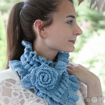 Loom Knit Victorian Cowl, Neckwarmer Pattern