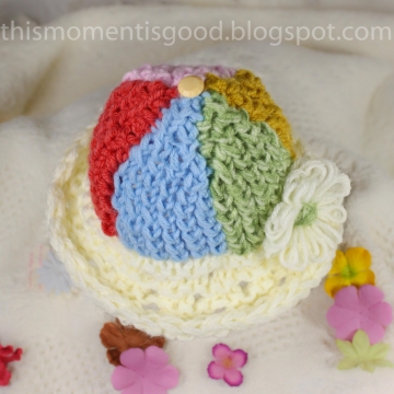 LOOM KNIT SUN HAT PATTERN FOR BABY
