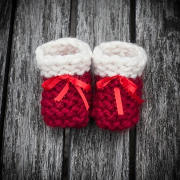 Loom Knit Baby Booties, Shoes, PATTERN, Beginner Friendly, Garter Stitch Booties