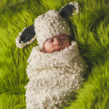 Loom Knit Lamb Cocoon and Hat Pattern Set