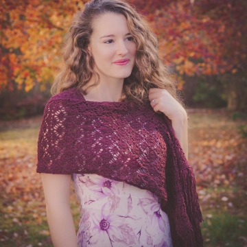 Loom knit lace shawl, wrap, scarf PATTERN