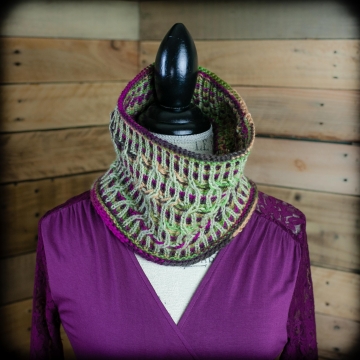 Loom Knit Brioche Cowl Pattern, Neckwarmer, Fancy Brioche Pattern