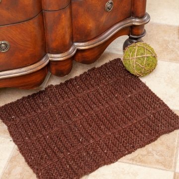 Loom knit rug pattern, area rug, bathmat, doormat, accent rug. PDF
