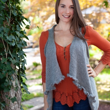 Waterfall Vest Pattern. PDF File. Ruffle or Garter Edge. Ladies Vest Loom Knit Waterfall Vest Pattern. PDF File. Ruffle or Garter Edge. Ladies Vest