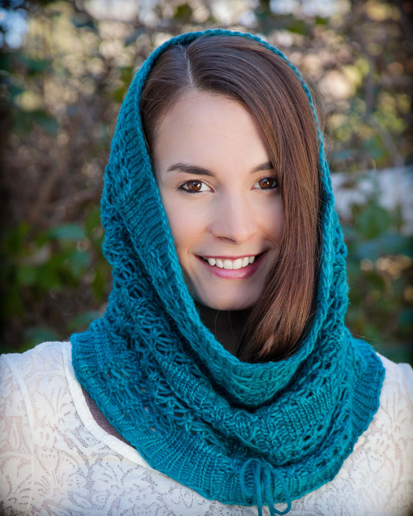 LOOM KNIT LACE SNOOD, COWL PATTERN This Moment is Good