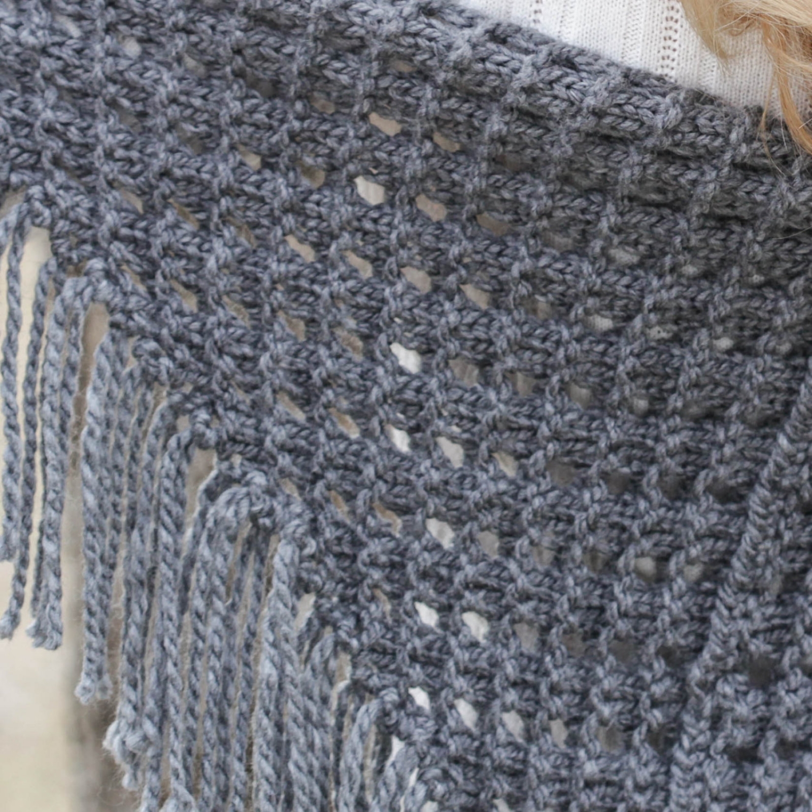 Loom Knit Eyelet Triangle Shawl Pattern Lace Scarf Pattern Pdf Pattern Is Available For Immediate Download
