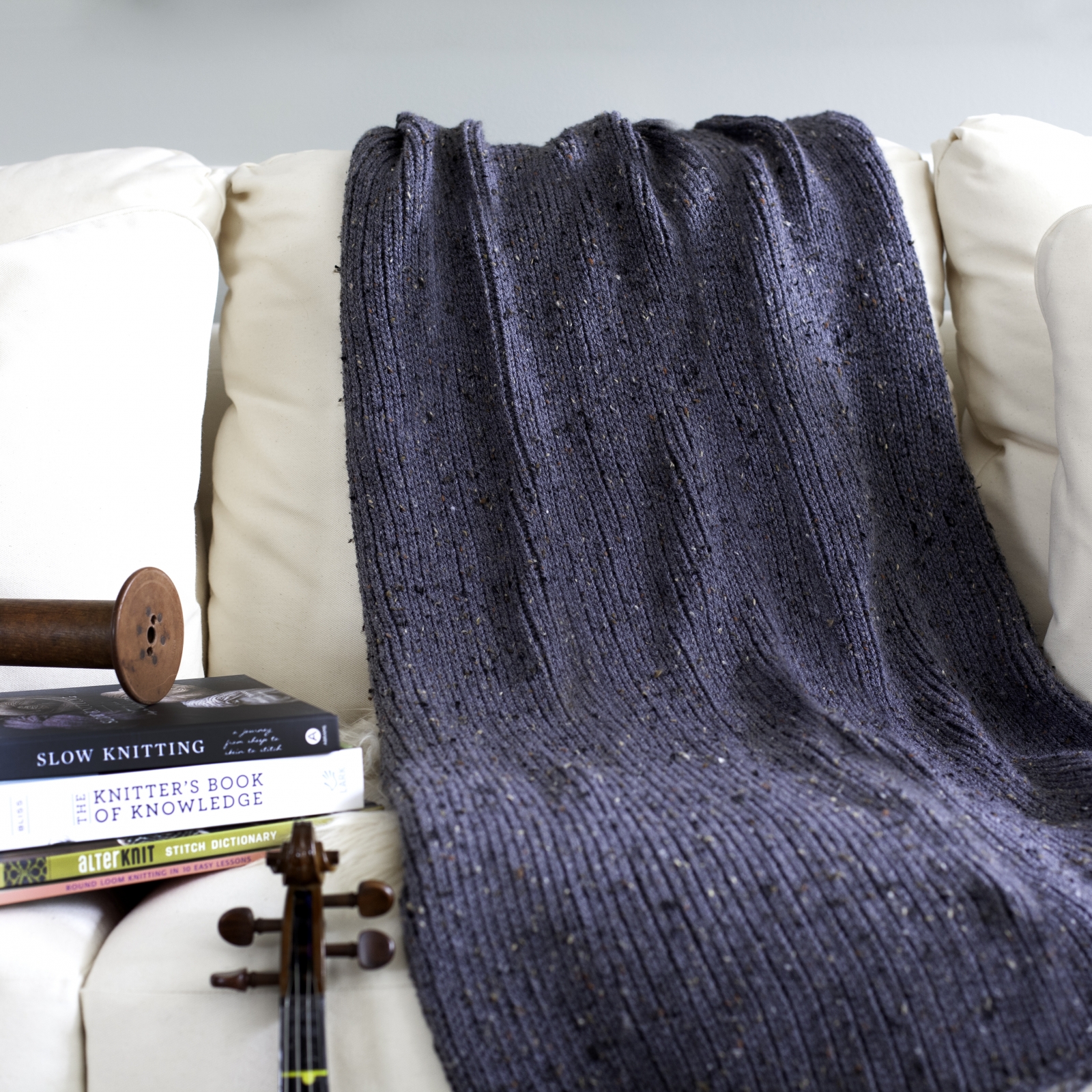 Loom Knit Blanket PDF PATTERN, The Fisherman's Blanket, Modern Design.