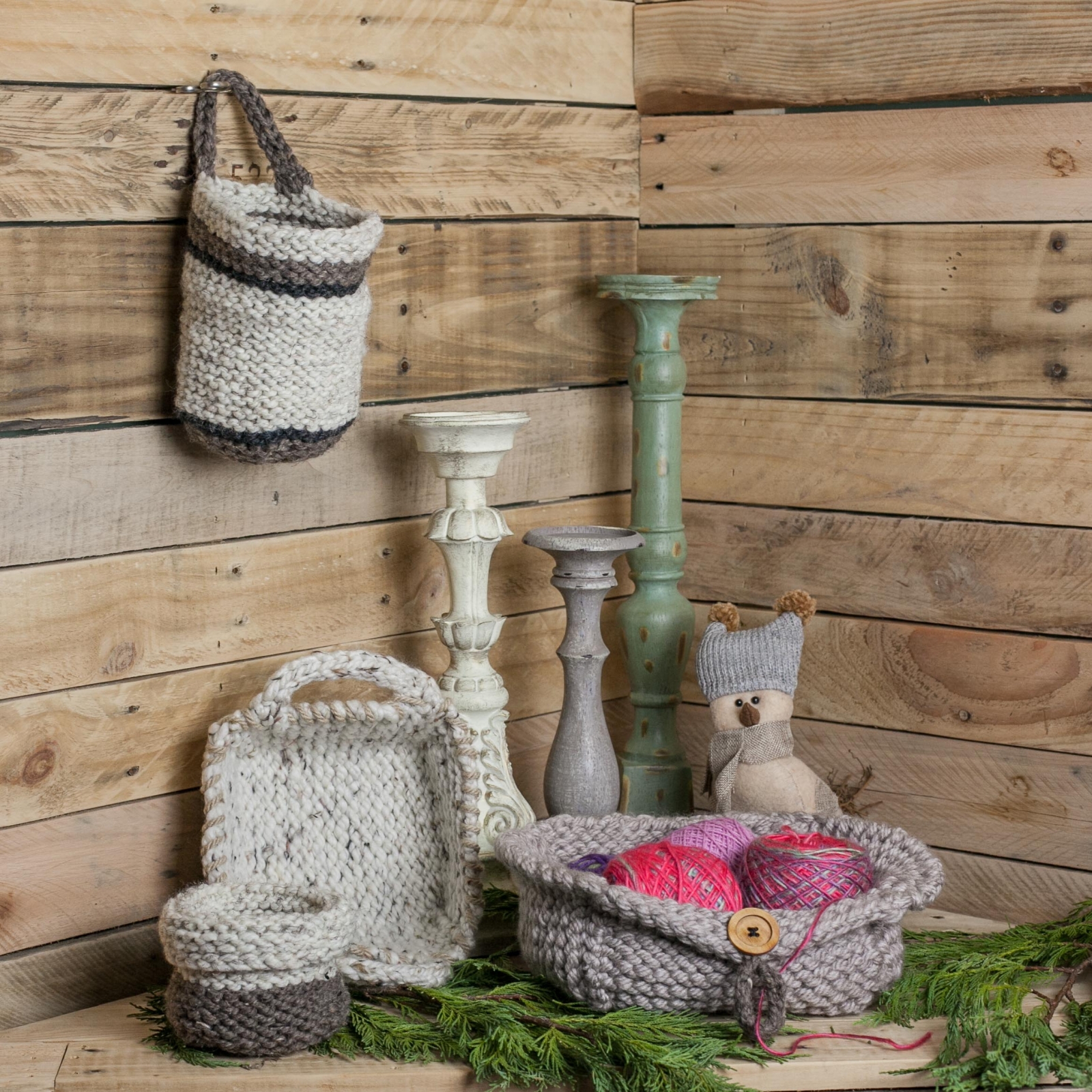 Loom Knit Basket PATTERNS, 4 Patterns Included.