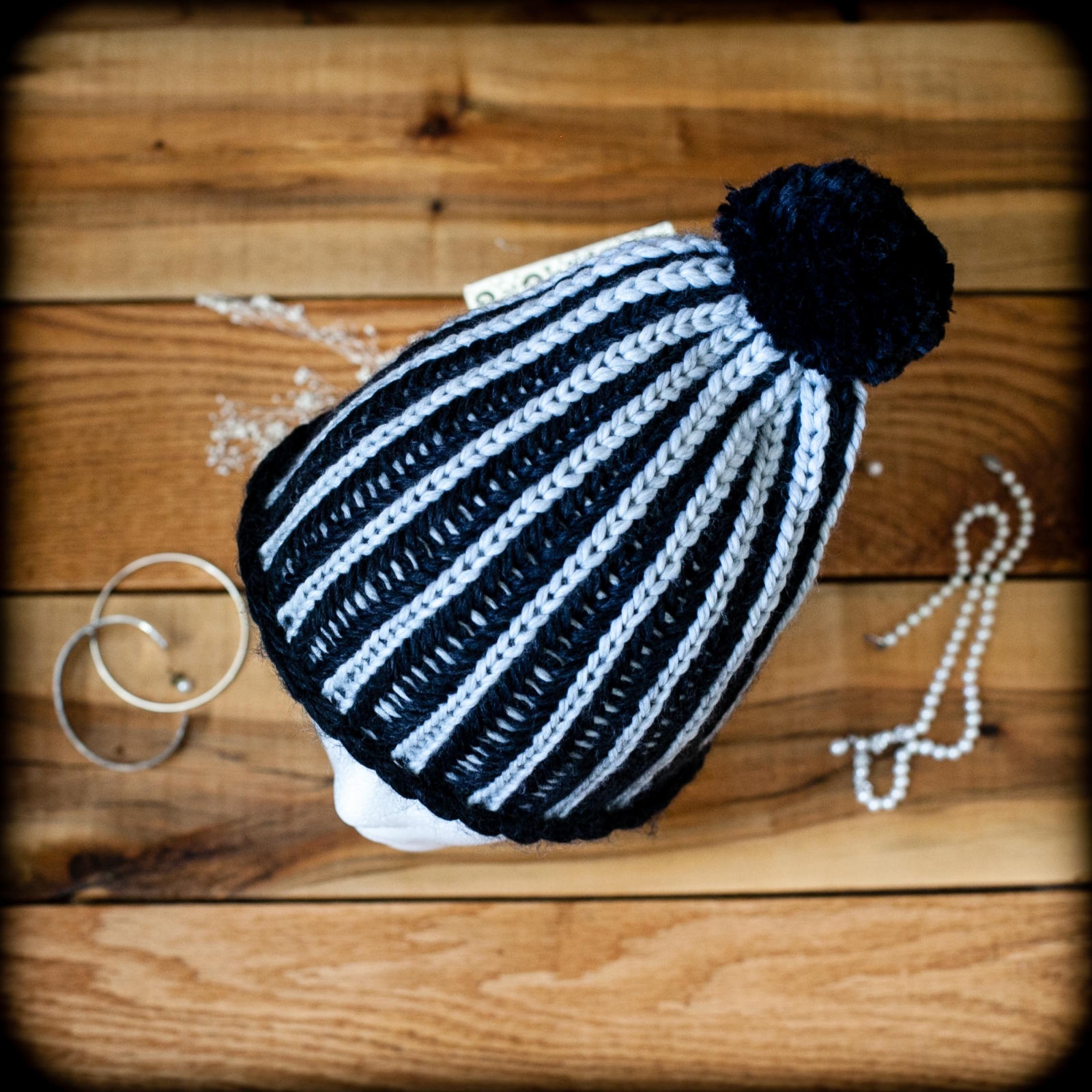 Loom Knit Brioche Hat Pattern, Ski Cap, Slouchy Hat ...