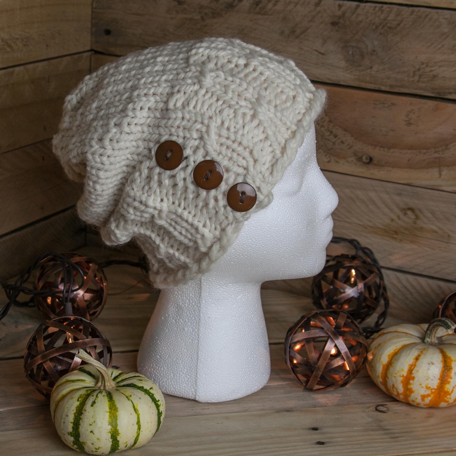 Loom Knit Hat Pattern, Meadowlands Staggered Cable Hat