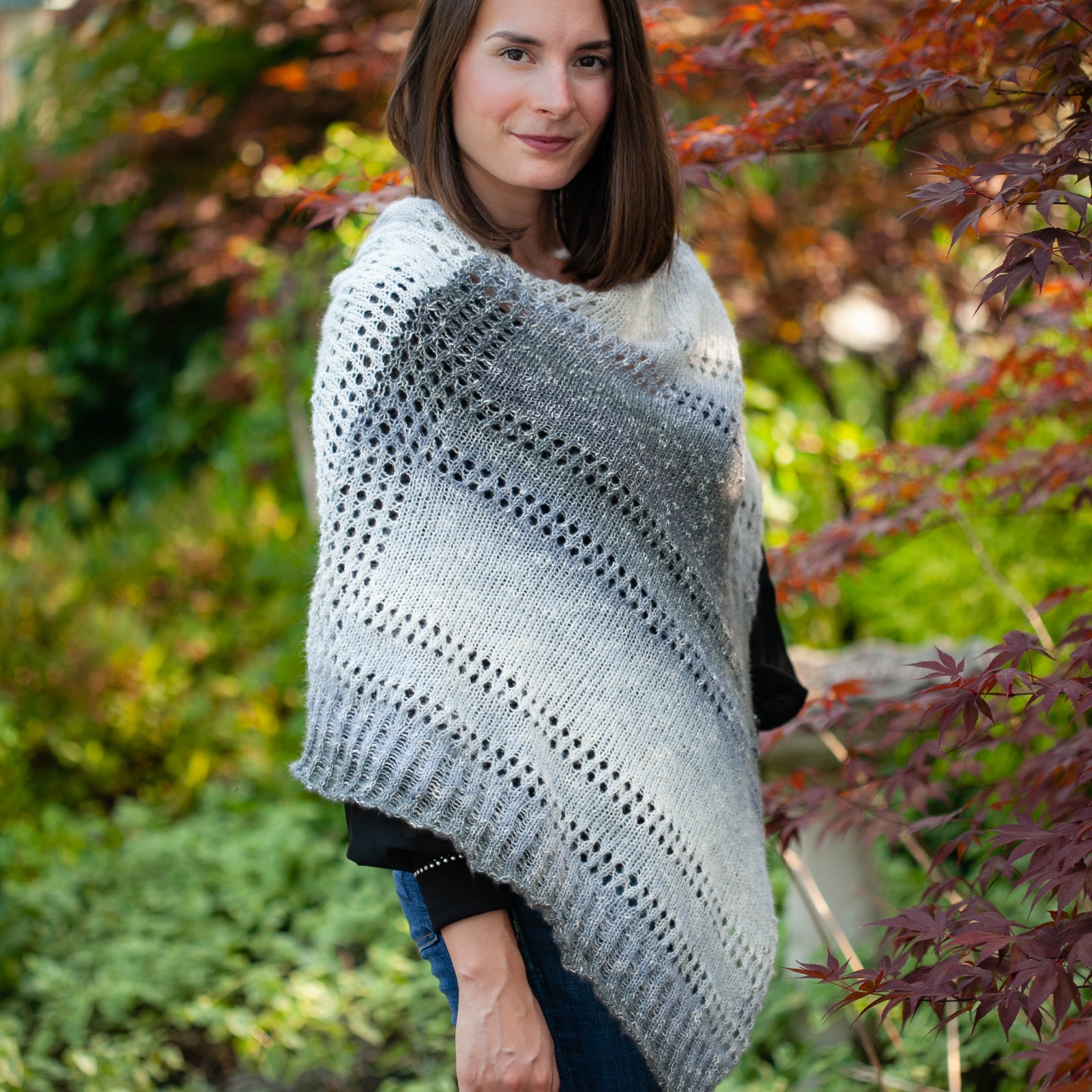 Loom knit poncho/cape pattern by This Moment is Good This Moment is Good