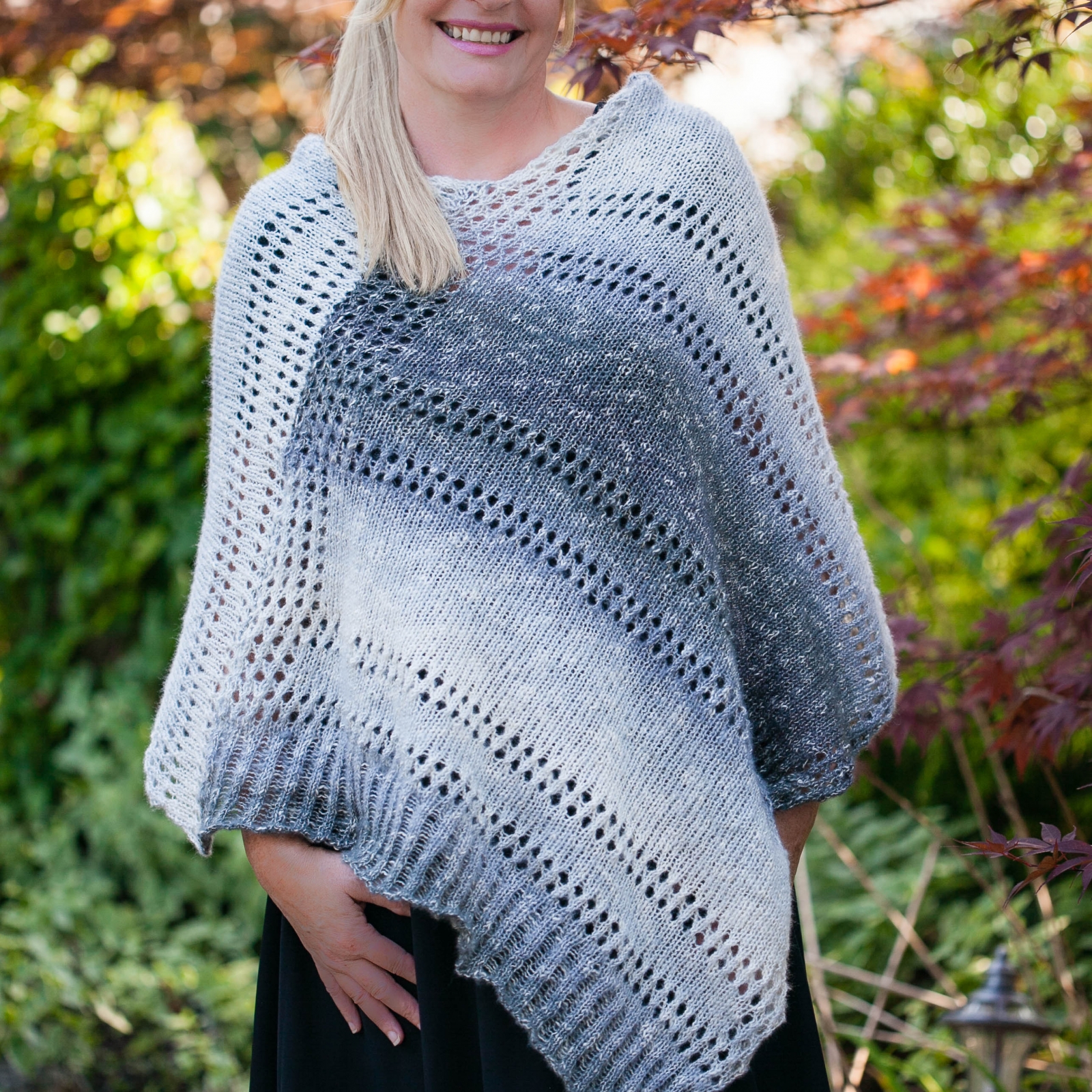 Loom knit poncho/cape pattern by This Moment is Good This Moment is Good