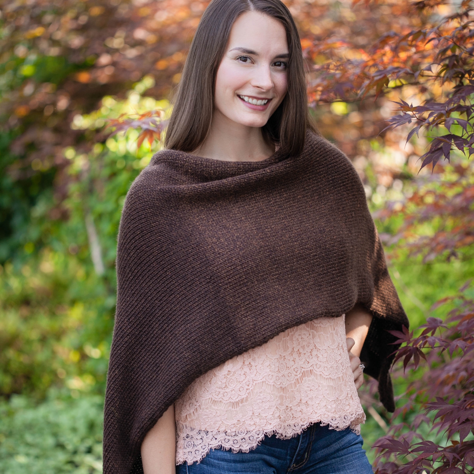 Loom knit poncho/cape pattern by This Moment is Good This Moment is Good