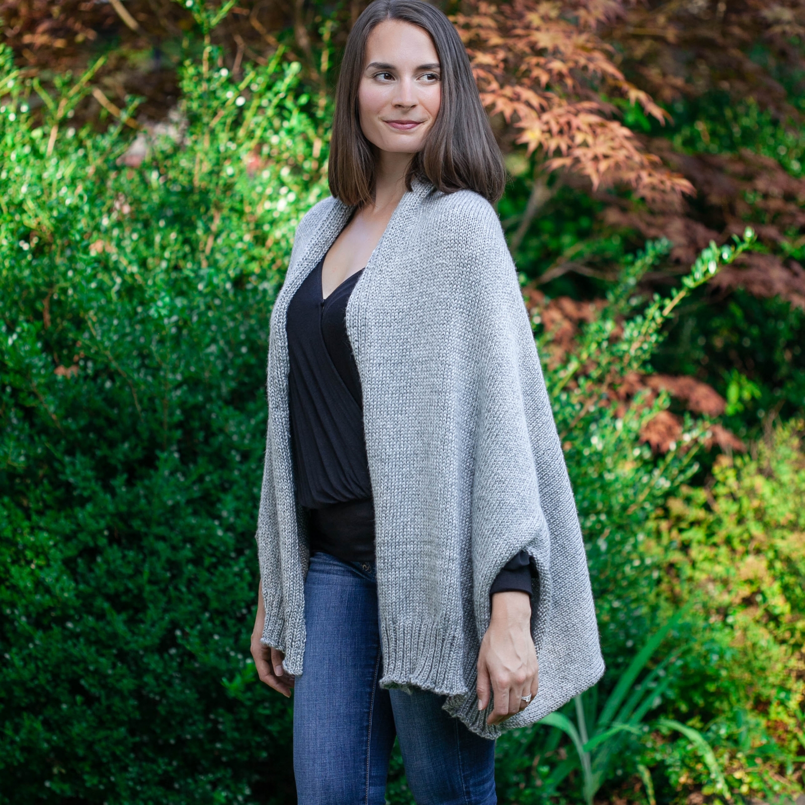 Loom Knit Shrug Style Cardigan Pattern. Oversized fit. PDF PATTERN