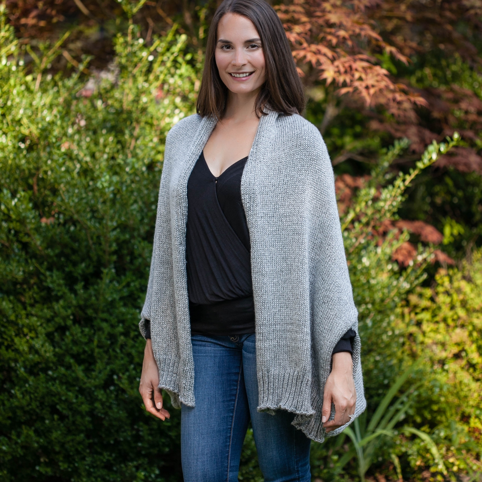 Loom Knit Shrug Style Cardigan Pattern. Oversized fit. PDF PATTERN
