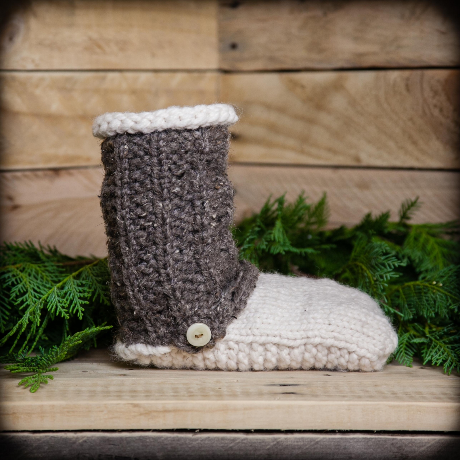Knitted slipper boots shop