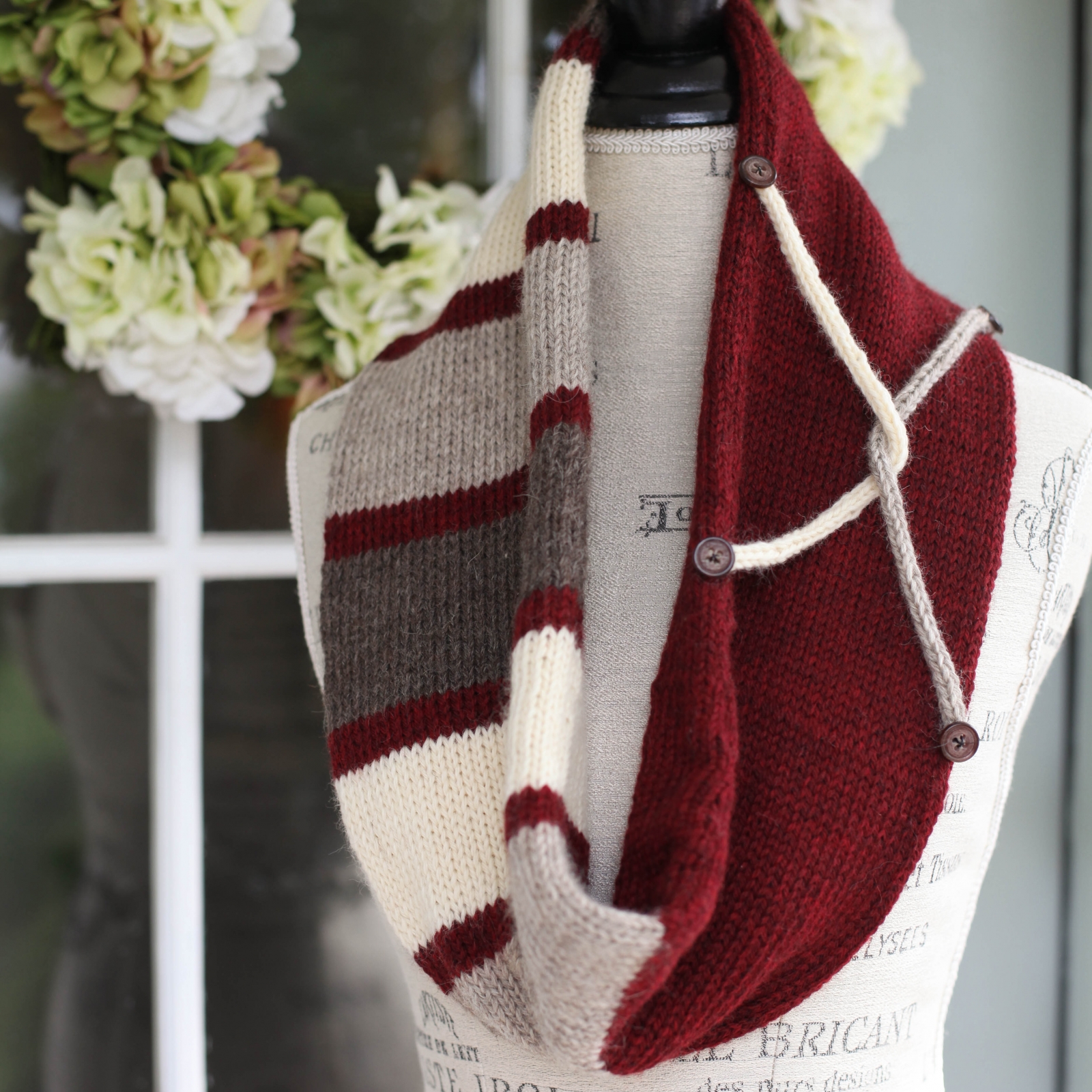 Loom Knit Infinity Scarf Pattern, Tube Scarf, Infinity Cowl Loom Knit Infinity Scarf Pattern, Tube Scarf, Infinity Cowl