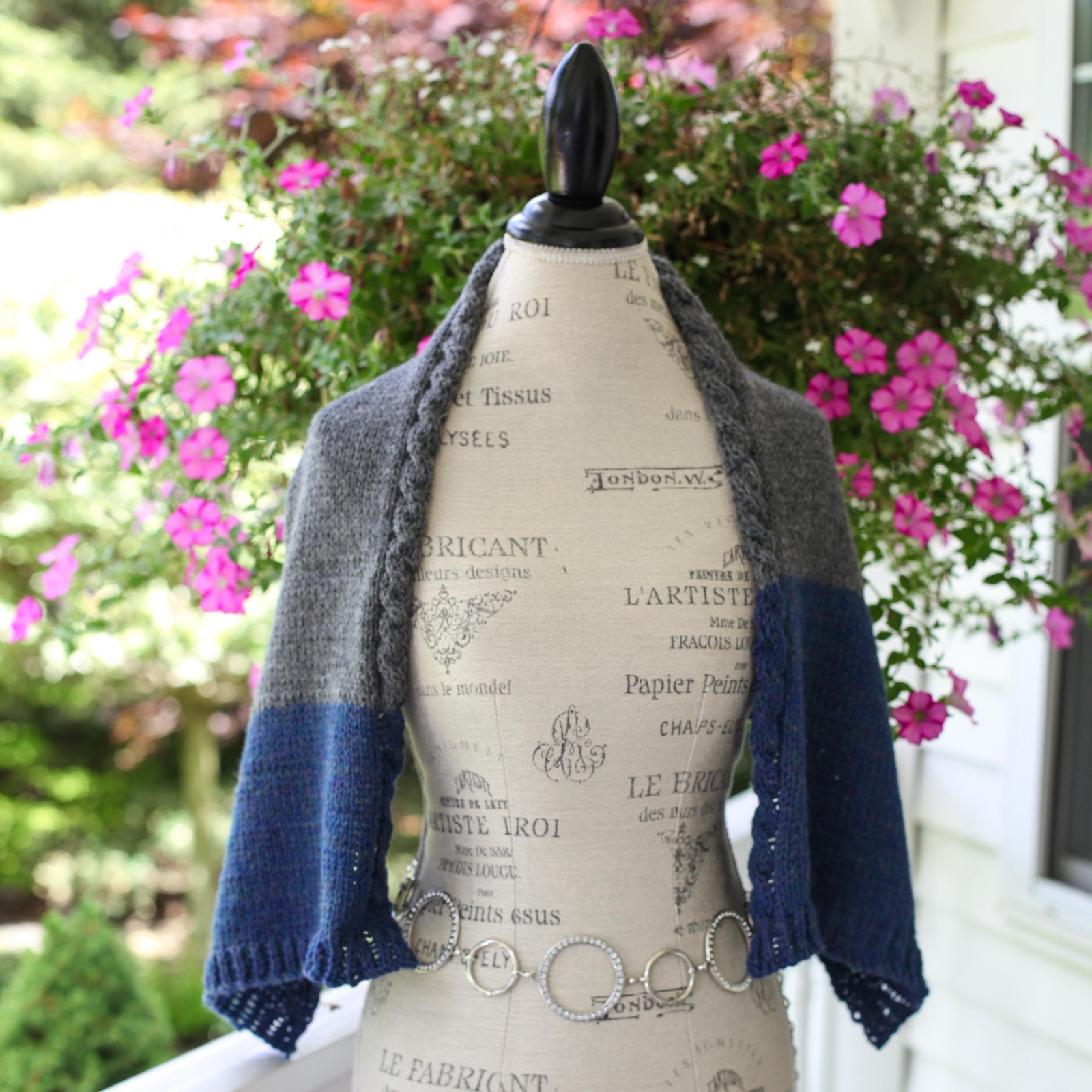 Loom Knit Wrap Pattern With Cable Edge, Loom Knitting Pattern. This