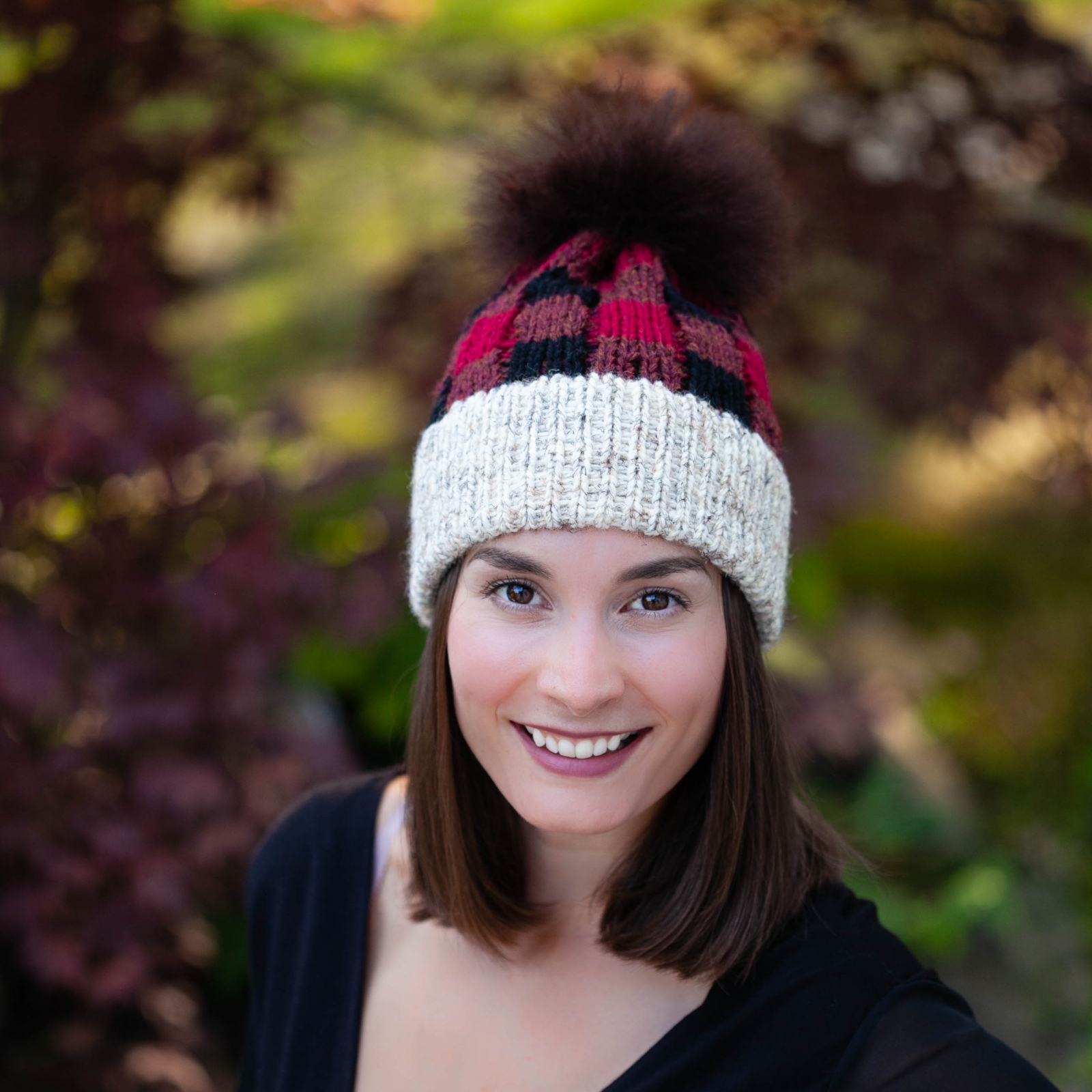 Loom Knit Buffalo Plaid Hat \u0026 Boot 