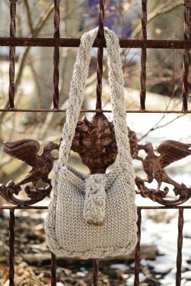 Loom Knit Cable Purse