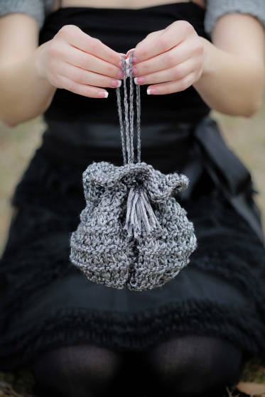 Loom Knit Lace Evening Purse