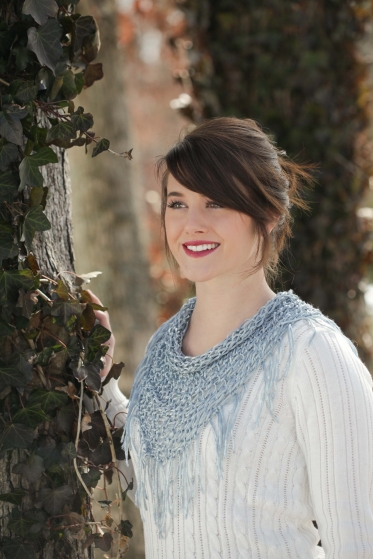 Loom Knit Chain Mail Accent Scarf Loom Knit Chain Mail Accent Scarf
