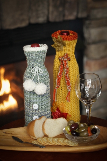 Loom Knit Wine Bottle Sweaters