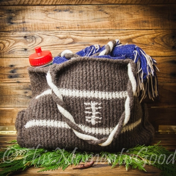 Loom Knit Football Theme Tote Bag PATTERN. Loom Knit felted tote Pattern handbag PATTERN 2 Designs Included! Immediate PDF Pattern Download.