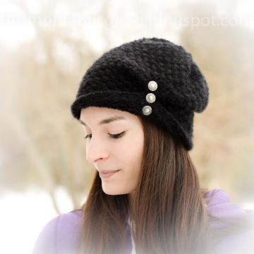 Loom Knit Ladies Folded Brim Hat PATTERN! Loom Knit Winter Hat Pattern. Available for immediate download! PATTERN ONLY!