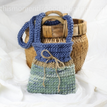 Loom Knit Handbag Pattern:  PATTERN ONLY! Quick and Easy Pattern produces a Super Cute Weekend bag, perfect for casual occasions!